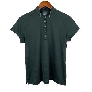Adidas Golf Polo Shirt Top Dark Grey Climacool Short Sleeve Women’s L